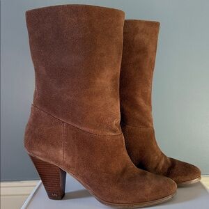 Michael Kors Brown Suede Heeled Boots